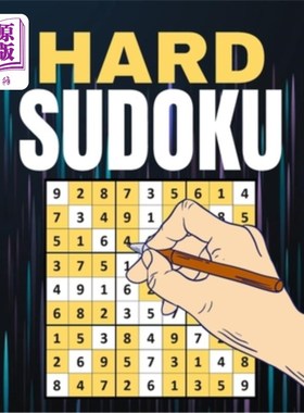 海外直订Hard Sudoku Puzzle Book: Collection of Challenging Sudoku Puzzles for Adults wit 硬数独谜书：收集具有挑战性