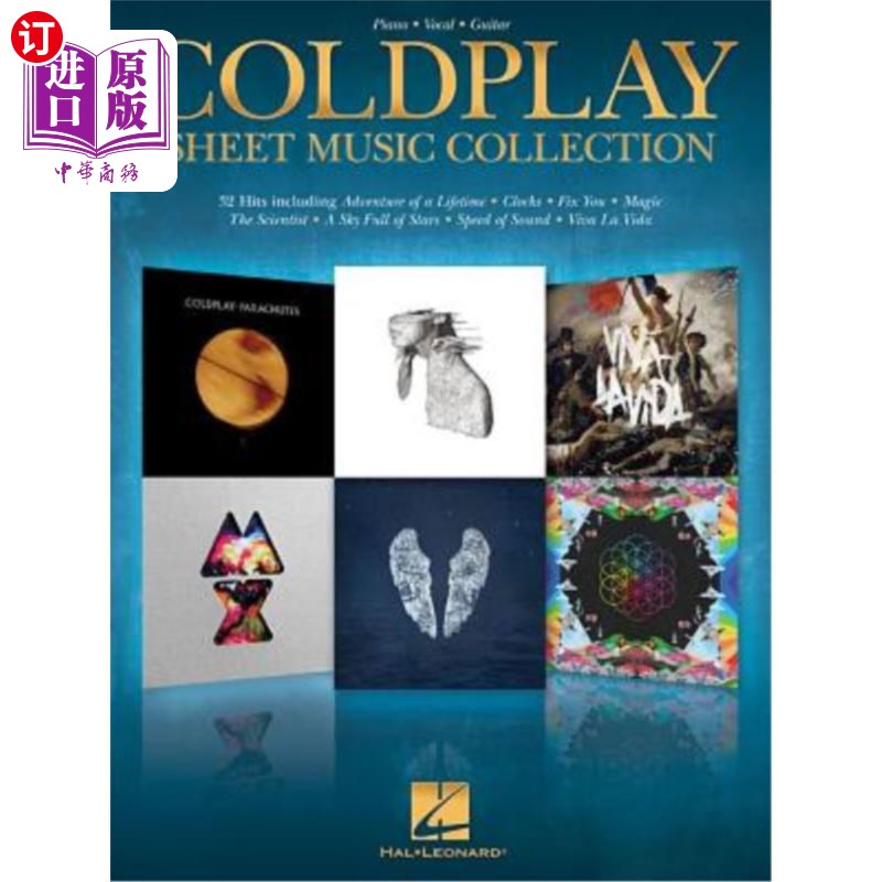 海外直订Coldplay Sheet Music Collection 酷玩单曲集
