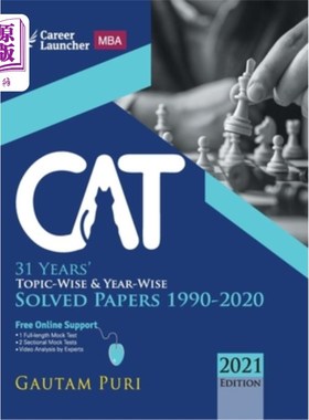 海外直订CAT 2021 31 Years Topic-Wise & Year-Wise Solved Papers 1990-2020 by Gautam Puri CAT 2021 31