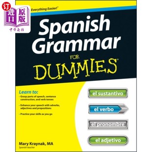 海外直订Spanish Grammar For Dummies 傻瓜西班牙语语法