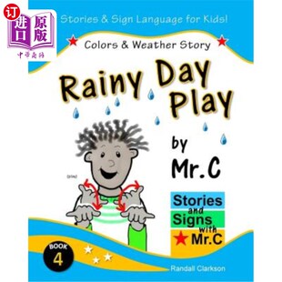 Sign Day Outdoor 海外直订Rainy Language ASL手语标志 Colors 雨天游戏：色彩和户外游戏 Play Signs ASL