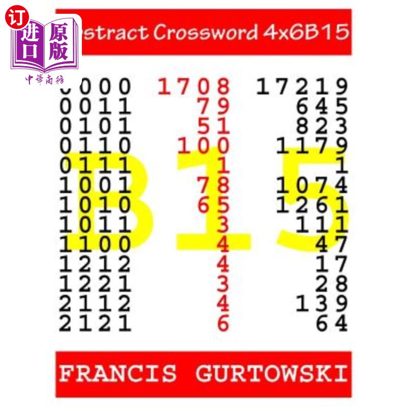 海外直订Abstract Crossword 4x6B15 摘要填字游戏4x6B15