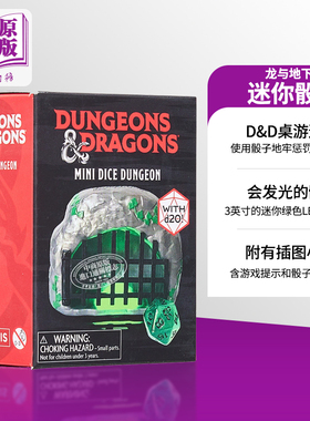 龙与地下城 迷你骰子 绿色LED发光灯地牢 英文原版 Dungeons and Dragons Mini Dice Dungeon dnd跑团【中商原版】