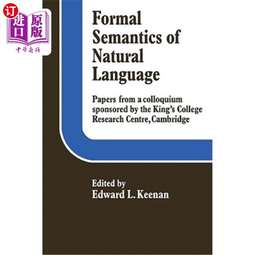 海外直订Formal Semantics of Natural Language 自然语言的形式语义学