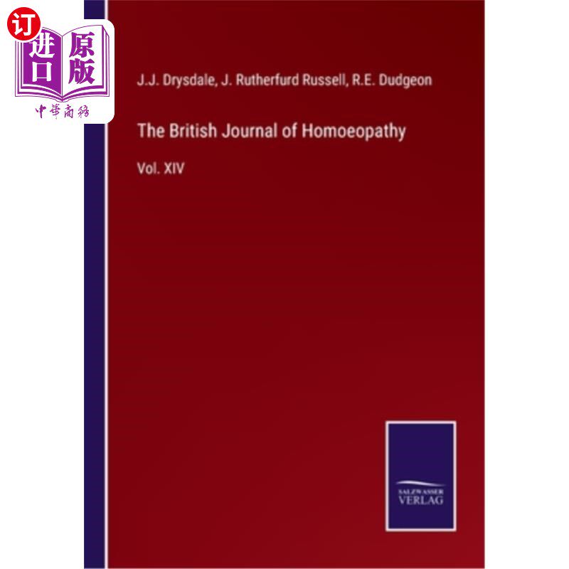 海外直订The British Journal of Homoeopathy: Vol. XIV 英国顺势疗法杂志:第14卷