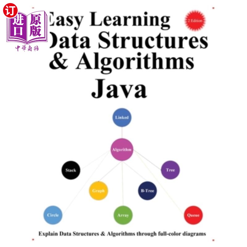 海外直订Easy Learning Data Structures & Algorithms Java (2 Edition): Explain Data Struct 简单学习数据结构和算法Java
