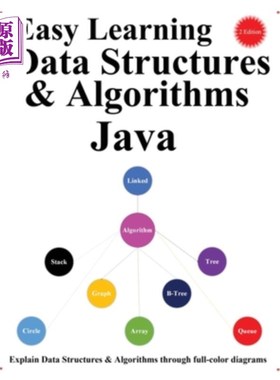 海外直订Easy Learning Data Structures & Algorithms Java (2 Edition): Explain Data Struct 简单学习数据结构和算法Java