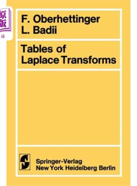海外直订Tables of Laplace Transforms 拉普拉斯变换表