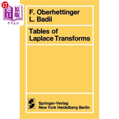 海外直订Tables of Laplace Transforms 拉普拉斯变换表