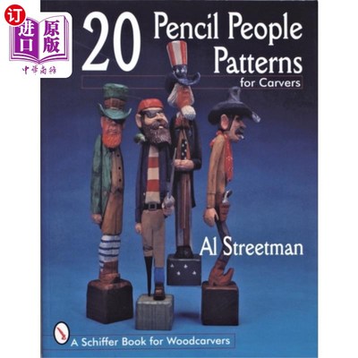 海外直订20 Pencil Pele Patterns for Carvers 20铅笔贝利图案雕刻