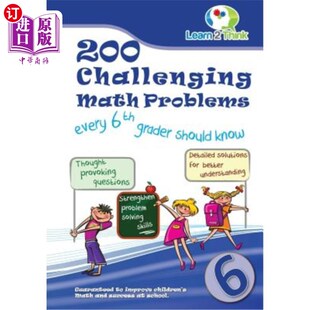 Problems Every Know Challenging 每六年级有200道数学难题 Should Math Grader 海外直订200 6th