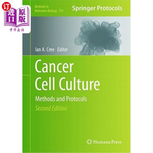 海外直订Cancer Cell Culture: Methods and Protocols 癌细胞培养：方法和方案