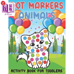 Dots 小孩子用圆点标记动物活动手 Activity Toddlers Sweet For Animals Book Gift 海外直订Dot Big Markers