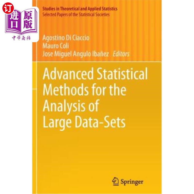 海外直订Advanced Statistical Methods for the Analysis of Large Data-Sets 大型数据集分析的高级统计方法