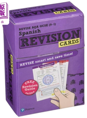 Pearson Revise 培生AQA GCSE西班牙语复习卡片 含在线复习和音频 Spanish: Revision Cards for 2025 exams【中商原版】