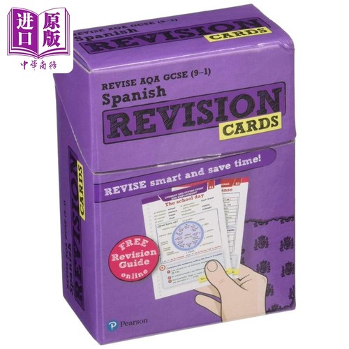 Pearson Revise 培生AQA GCSE西班牙语复习卡片 含在线复习和音频 Spanish: Revision Cards for 2025 exams【中商原版】