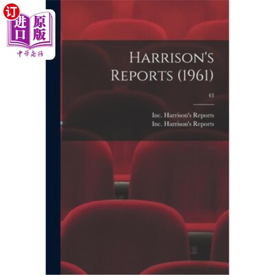 海外直订Harrison's Reports (1961); 43 哈里森的报告(1961);43