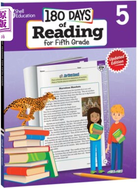 海外直订180 Days(tm) Reading for Fifth Grade, 2nd Edition: Practice, Assess, Diagnose 180天五年级阅读，第二版：练习