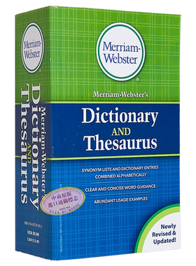 韦氏词典和同义词表 2020年版Merriam-Websters Dictionary and Thesaurus 2020 英文原版英语字典 进口参考工具书【中商原版