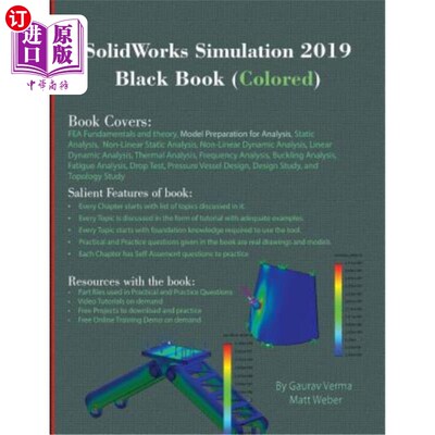 海外直订Solidworks Simulation 2019 Black Book (Colored) Solidworks Simulation 2019黑皮书（彩色）