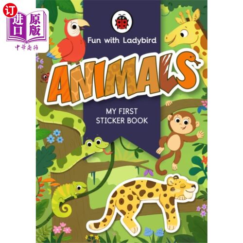 海外直订Fun With Ladybird: My First Sticker Book: Animals 乐趣与瓢虫:我的第一本贴纸书:动物