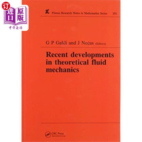 海外直订Recent Developments in Theoretical Fluid Mechani... 理论流体力学的新进展