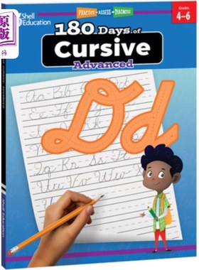 海外直订180 Days of Cursive: Advanced 草书180天:高级