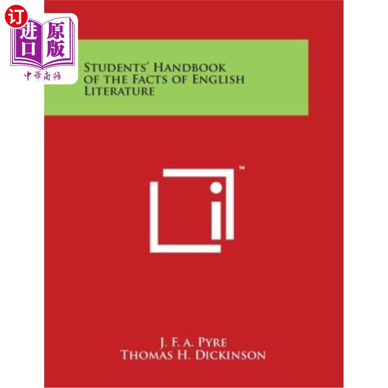 海外直订Students' Handbook of the Facts of English Literature 英国文学事实学生手册