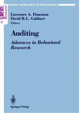 海外直订Auditing: Advances in Behavioral Research 审计:行为研究进展