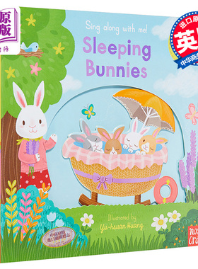 现货 Sing Along With Me 跟我唱系列 熟睡的小兔 Sleeping Bunnies 低幼认知操作书 纸板书 英文原版 3-6岁【中商原版】