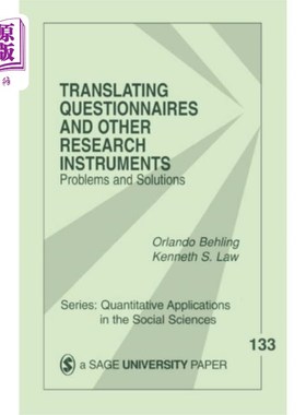 海外直订Translating Questionnaires and Other Research In... 翻译问卷和其他研究工具