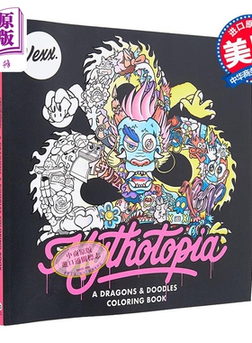 神话世界 龙与涂鸦涂色书 Mythotopia A Dragons and Doodles Coloring Book 英文原版 Vexx 生活休闲【中商原版】