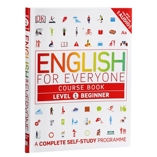 2024新版 DK人人学英语 课本1 DK-English for Everyone Level 1 Beginner course book 英文原版【中商原版】