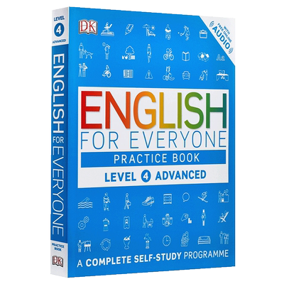 DK English for Everyone Practice Book Level 4 Advanced 人人学英语4练习册英文原版进口语言学习自学工具书籍【中商原版】
