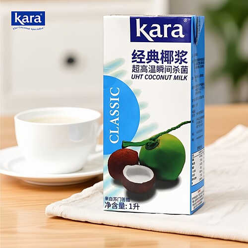 Kara佳乐经典椰浆1L原装进口椰奶椰汁西米露杨枝甘露奶茶原料批发