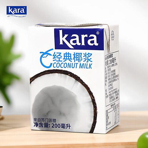 Kara佳乐经典椰浆200ml原装进口椰奶椰汁西米露奶茶甜品专用原料