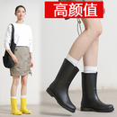 女款 时尚 雨鞋 2024新款 雨靴外穿 水鞋 女防水防滑中筒软底成人好看