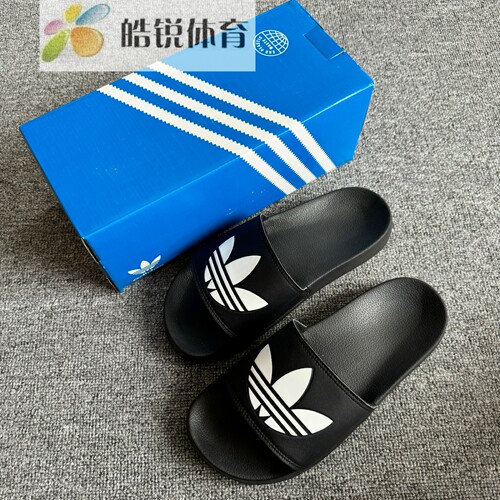 Adidas 阿迪达斯三叶草男女轻便防滑户外休闲运动凉拖鞋FU8298