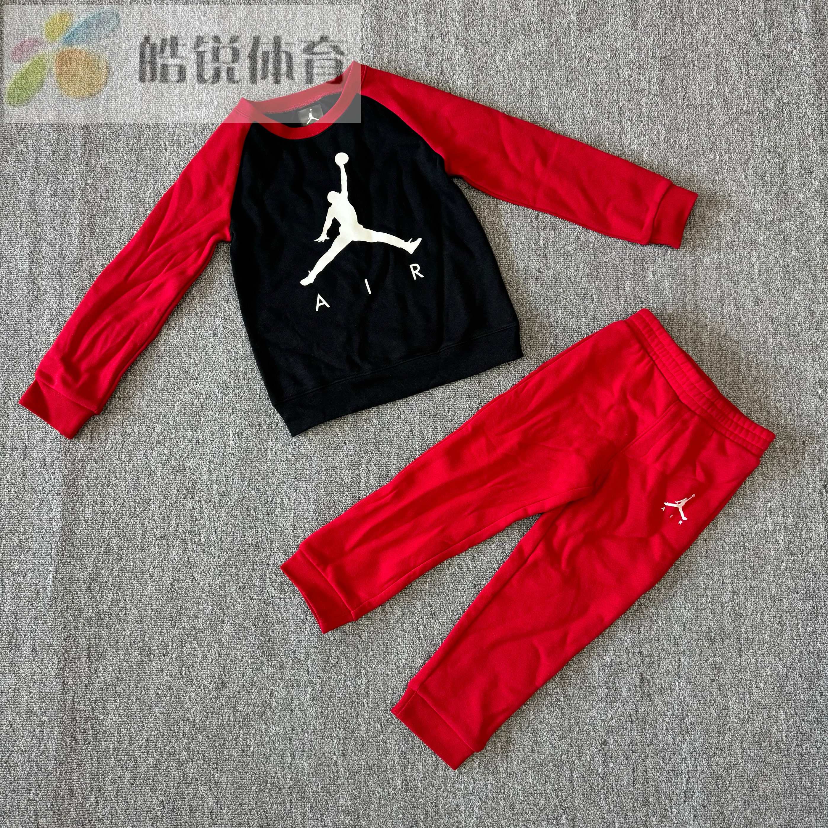 皓锐体育 耐克Nike男女儿童婴童加绒运动套装卫衣裤子 HA5324-687