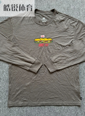 Nike SB耐克男子刺绣滑板运动休闲圆领长袖T恤HJ0807-289