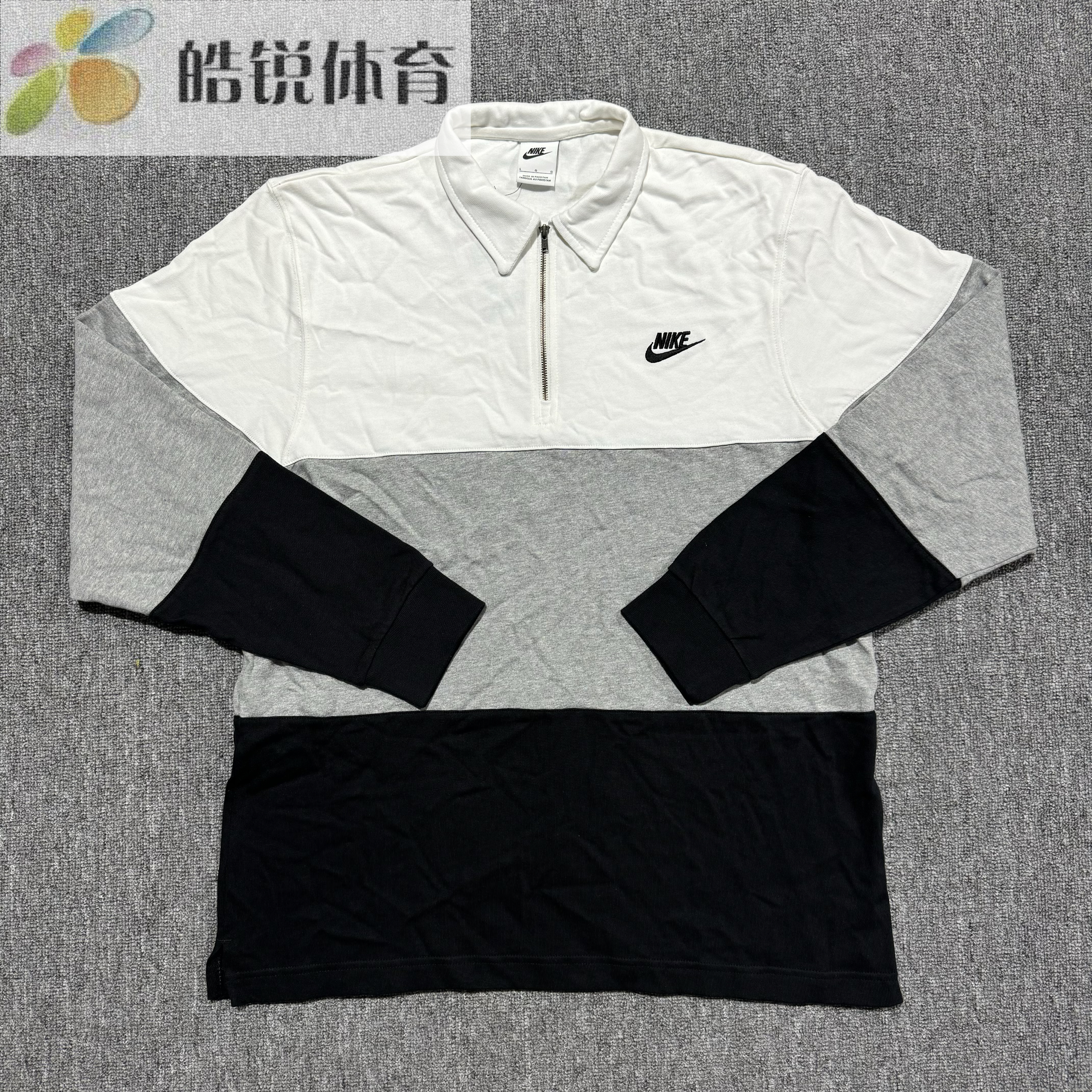 Nike Solo Polo耐克男子刺绣休闲运动翻领长袖T恤 FB7798-100