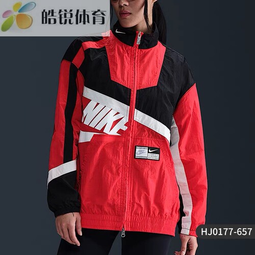 Nike耐克女子立领运动透气休闲宽松梭织夹克外套HJ0177