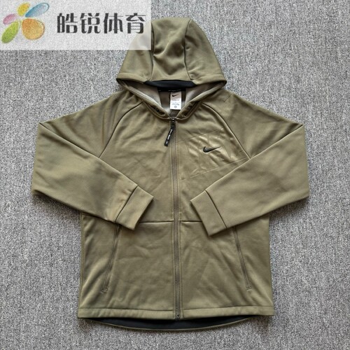 Nike THERMA-FIT耐克男子PRO跑步运动训练加绒连帽夹克外套FN3057