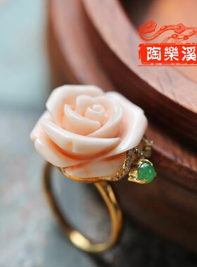 古董珠宝玫瑰戒指陶乐溪