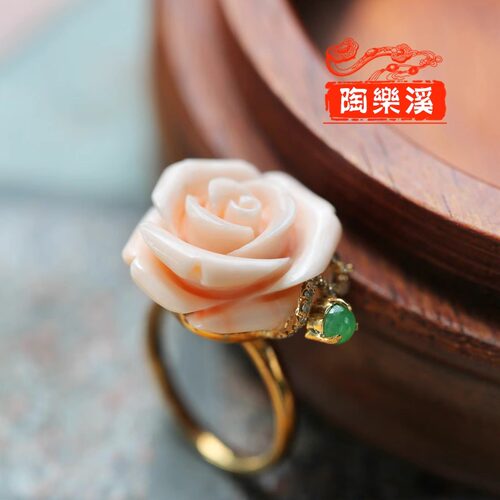 古董珠宝玫瑰戒指陶乐溪
