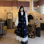 大码 两件套 9026减龄学院风可爱印花背心裙套装 新款 少女 祈愿