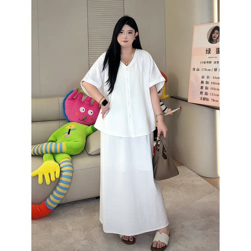 ◆极简ROW风天丝亚麻系！◆高个子衬衫半身裙宽松显瘦两件套W1569