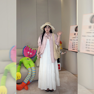 通勤气质纯色宽松上衣 春日初恋 高个子私服大码 外套W1487 衬衫