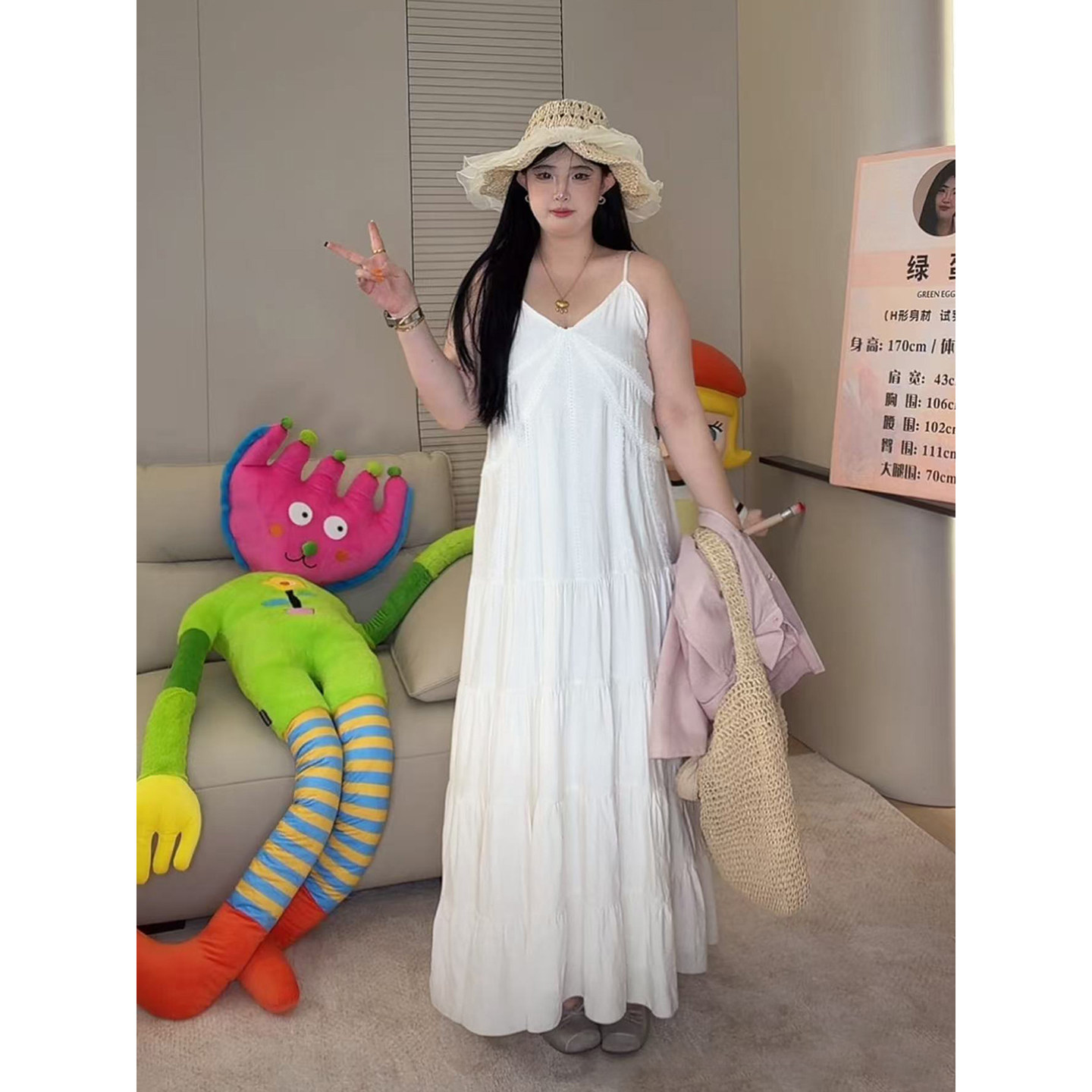 ◆白月光！细节满满~◆高个子私大码连衣裙
