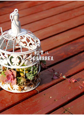 铁艺鸟笼小鸟笼橱窗挂式婚庆道具